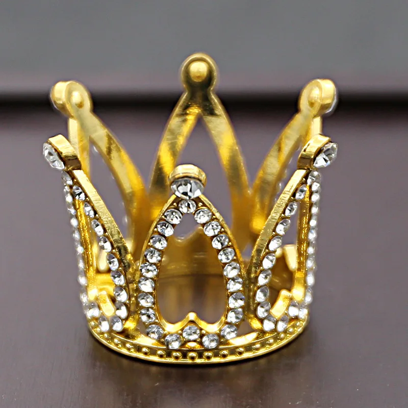 New wrought iron crown dessert decoration queen crown birthday cake baking decoration Bouquet decoration Flower shop supplies