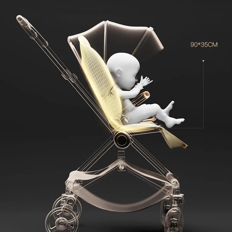 oem solid & Stable Construction one second two-way collapsible stroller baby horse stroller