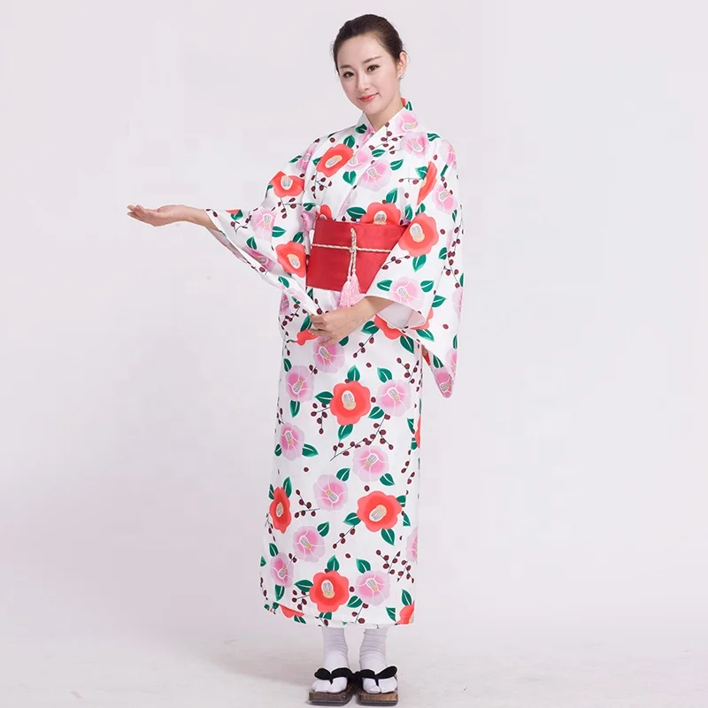 Кимоно Jitsugyo женское традиционное простое в использовании, юката, халат (японское повседневное кимоно), полный комплект 4