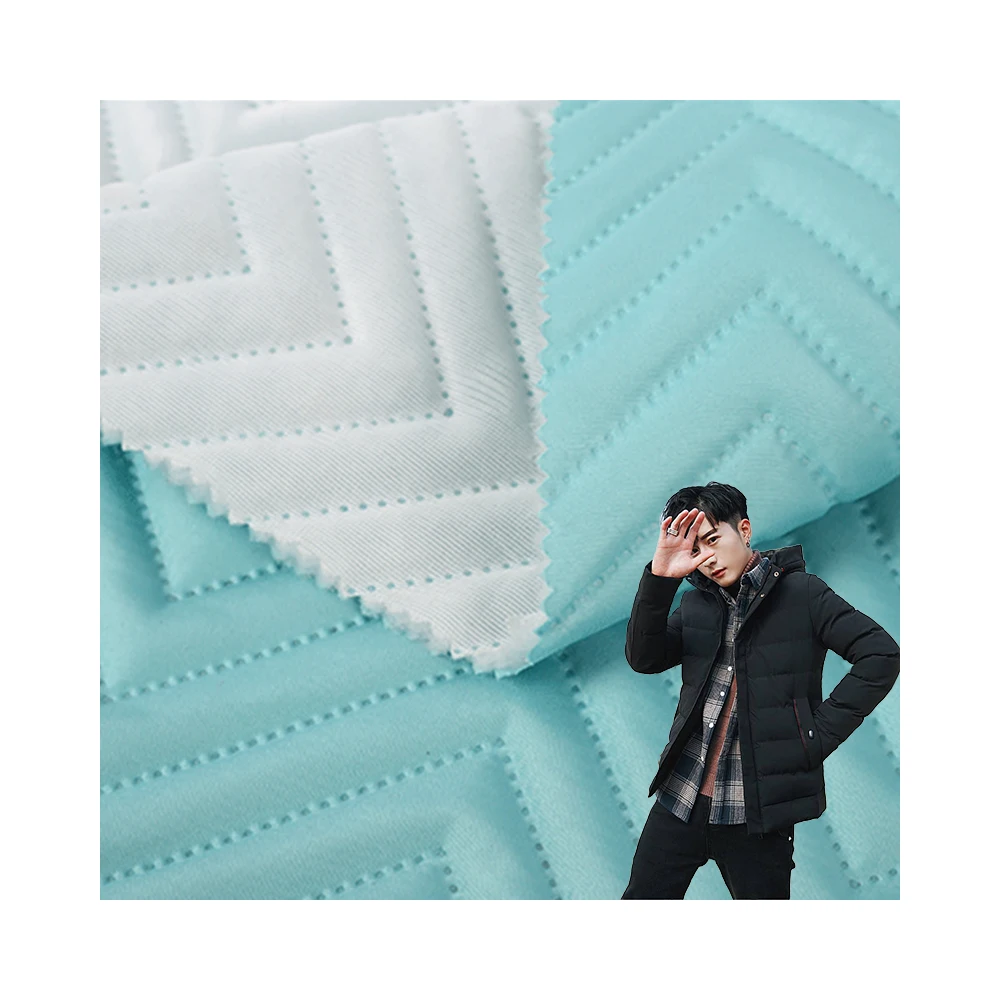 Factory direct sales of three layers of compound spring subwoven cotton ultrasonic press cotton type cotton-padded fabric