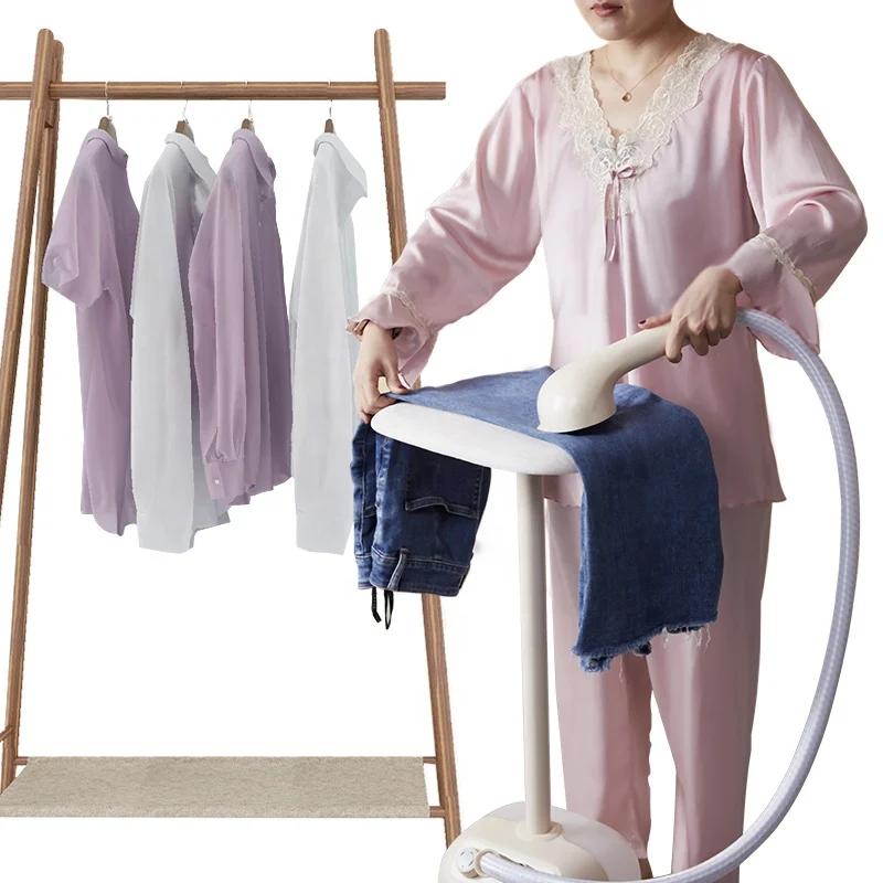 Adjustable Garment Hanger Standing & Handled Steamer with Ironing Board Hanging Steamer Ironing for Clothes
