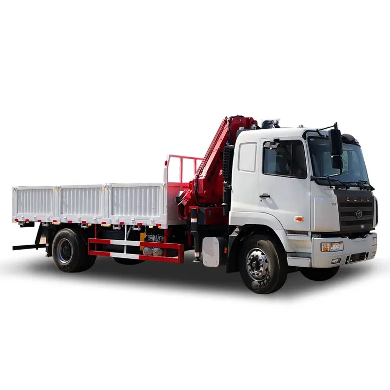 HAOY Car Hydraulic Boom Articulated Self Loading With 12 Ton Dump Tipper Folding Arms Truck Mounted Crane