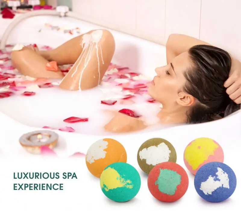 
Customized handmade moisturizing bubble skin care organic natural bath bomb set 