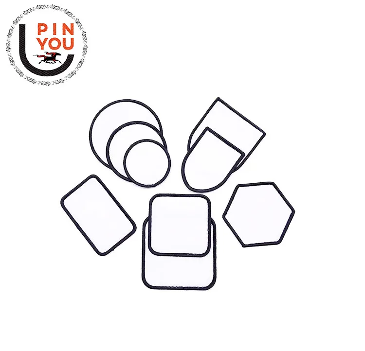 Blank Patches Low Price Direct Factory  Wholesale blank Badge with  Hook And Loop back for Sublimation patches