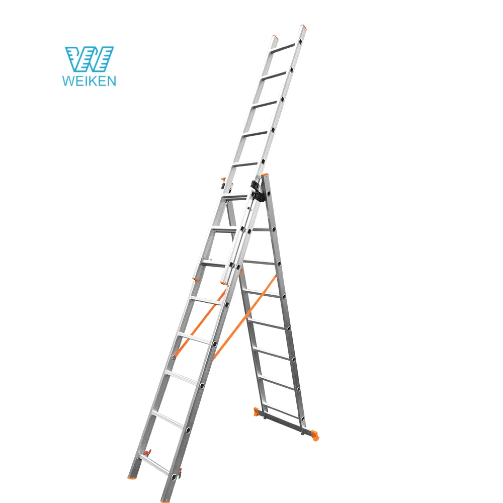 3x8 Draw Ladder Manufacturers 3 Sections Extension Ladder Combination Ladder Silver Aluminum Ningbo Modern Aluminum Stairs