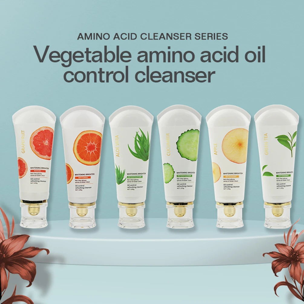 Custom Amino Acid Cleansing Cream Refreshing Anti Acne Moisturizing Bubble Cleansing Milk Bulk Makeup Private Label