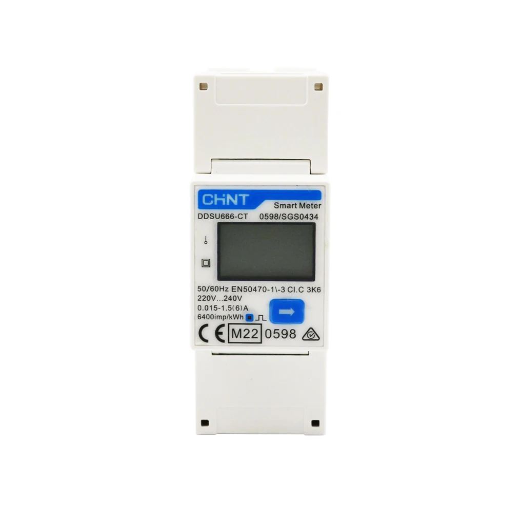 Single phase Modbus Din Rail digital RS485 power analyzer energy meter