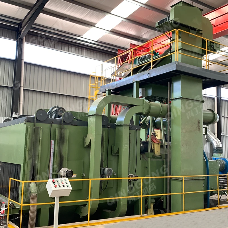 Steel plate beam surface automatic blasting painting line shot blasting machine manufacturer