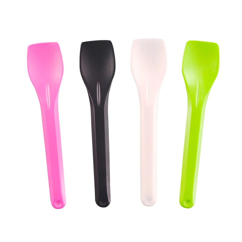 Wholesale Disposable 100% Compostable Corn Starch 6 Inch Icecream Spoon Plastic Mini Yogurt Ice Cream Scoop Cheese Spoon