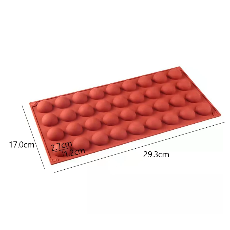 Non-Stick Food Grade Silicone Bpa Free Handmade Semi Sphere Round Shape 6/8/15/24-Cavity Candy Deep Dubai Chocolate Bar Mold
