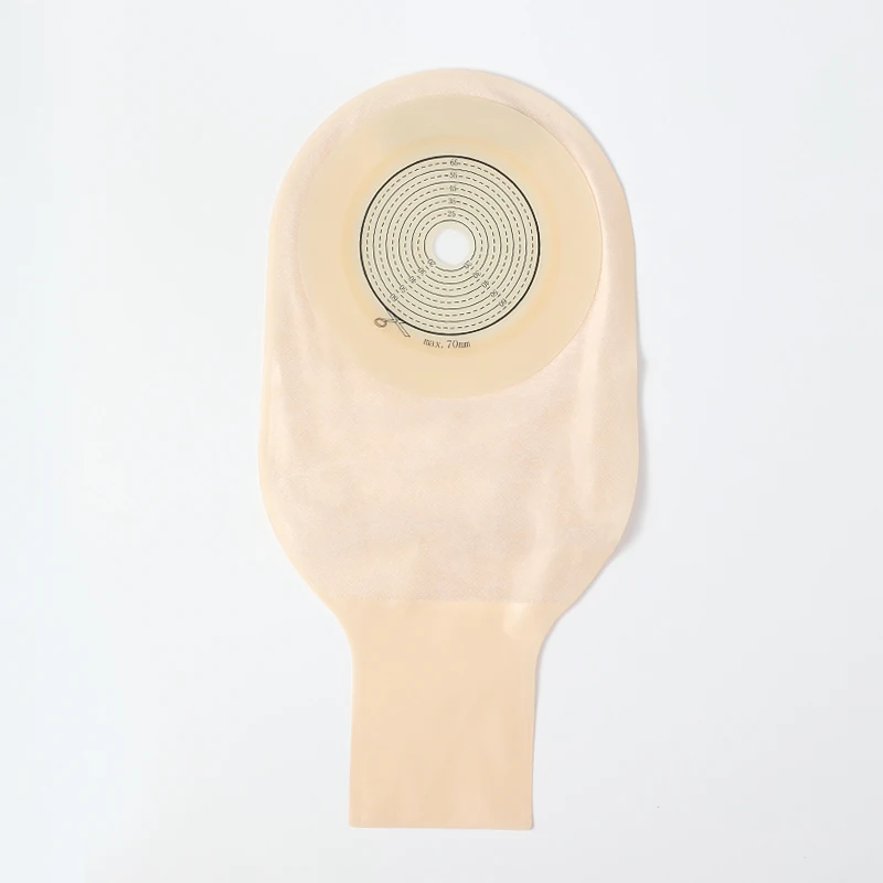 Non Woven Fabric Ostomy Colostomy Bag one piece Medical Adhesive Drainable Ostomy Bag With Clamp Colostomy Pouch