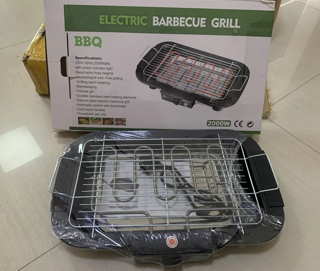 Household Use Smokeless BBQ Table Grill  Electric Barbecue Grill