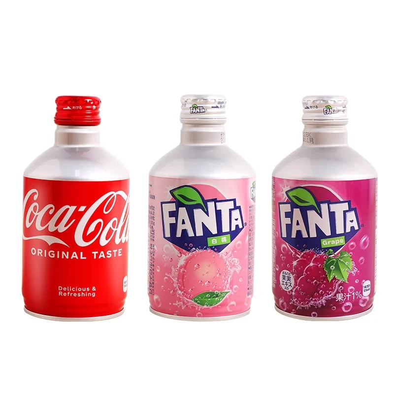 Japan C0ca Cola fruity soda carbonated beverage canned sparkling water soft drinks aerated water 300ml wholesale