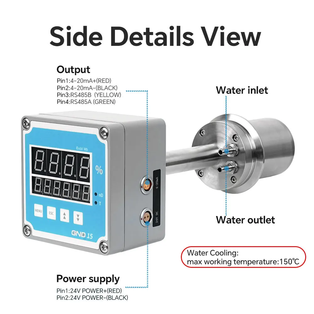 high operating temperature digital inline process refractometer for monitoring hygiene in food manufacturing