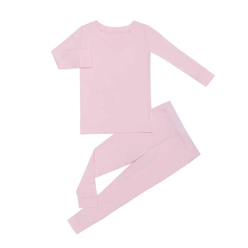 Eco-Friendly Bamboo Toddler Pajamas Baby PJs natural color Baby Boy Girl Clothes Custom Wholesale Kid Clothes baby clothing sets