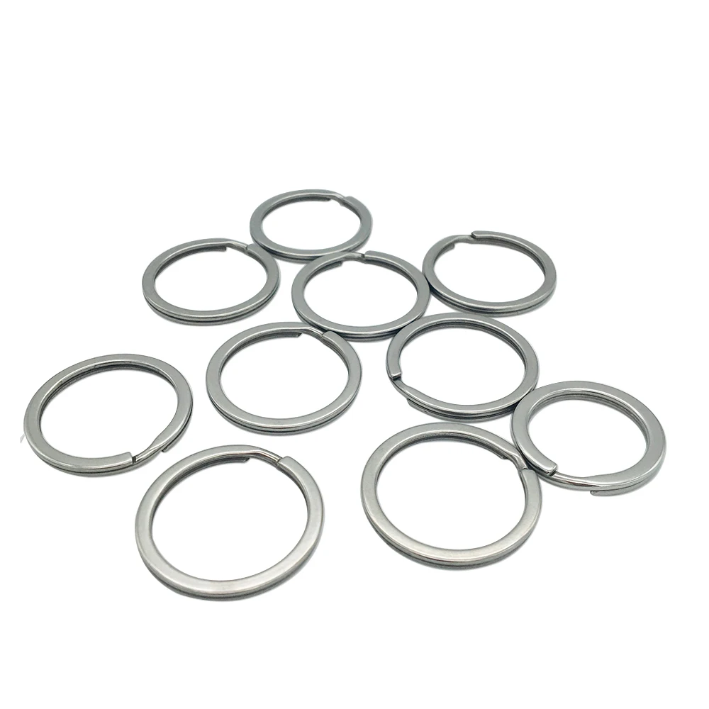 Stainless Diameter 28mm Flat Circular Keyring