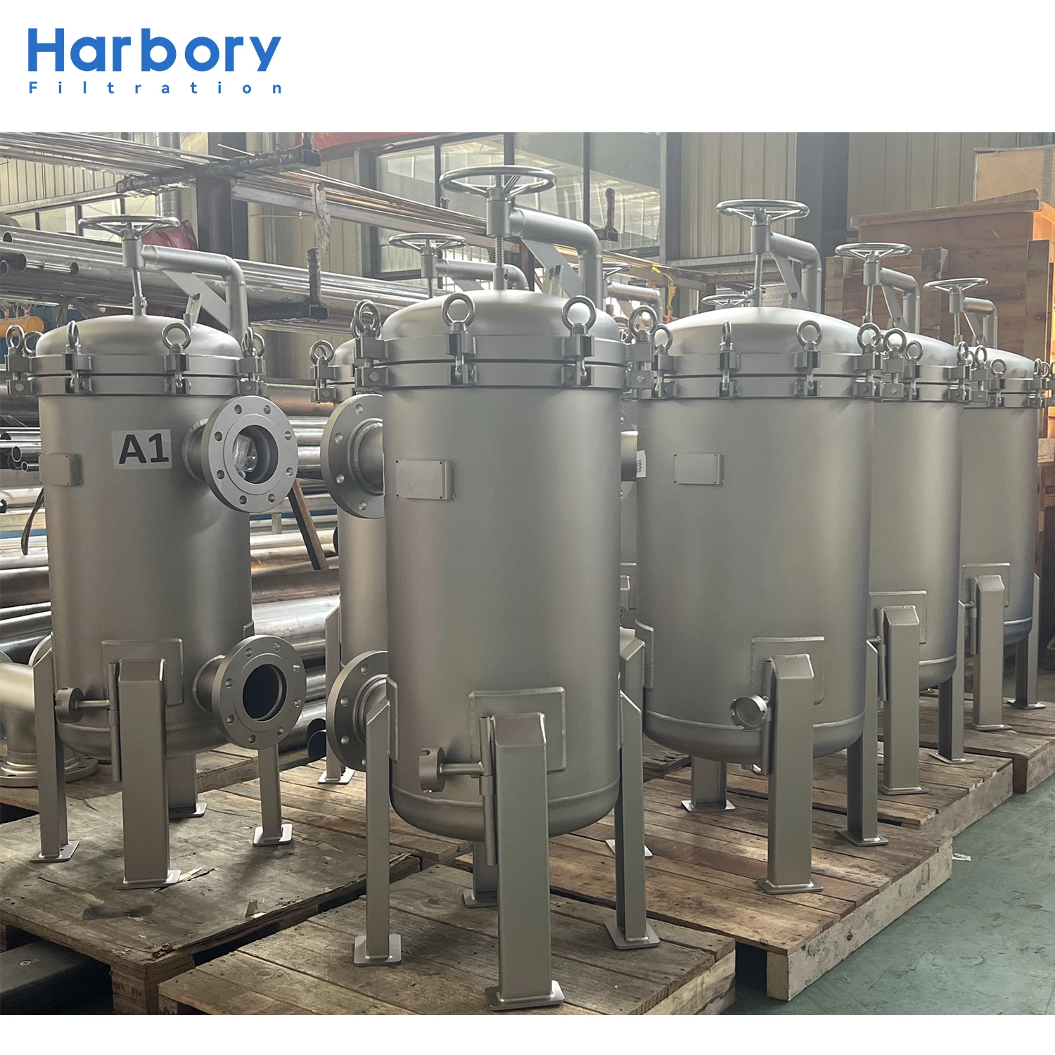 Petrochemical Raw Material Liquid Filter Bag Housing Stainless Steel 12 Bag Filter Housing for Chemical