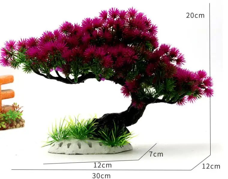 Tree Fish tank Landscape Decoration Artificial Plastic Tree Simulation Water Grass Simulation Welcome Pine