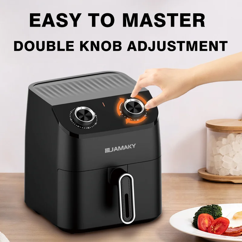 JMK Hot Sale Air Fryer For Household In Kitchen High Power and Large Capacity With  Double Knob Of Temperature Control