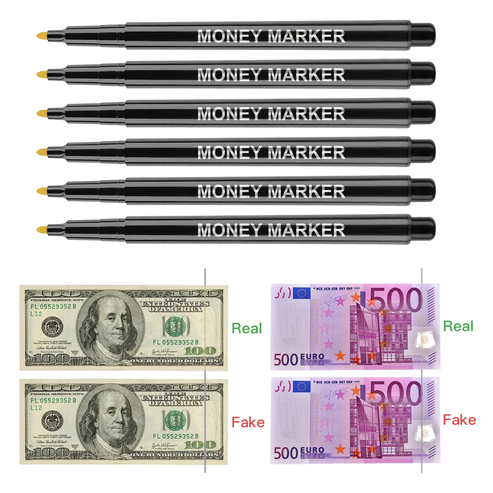 Wholesale USD Dollar Checker OEM Professional Magical False Money Test For Bank Bill Banknotes Detector Marker Pen