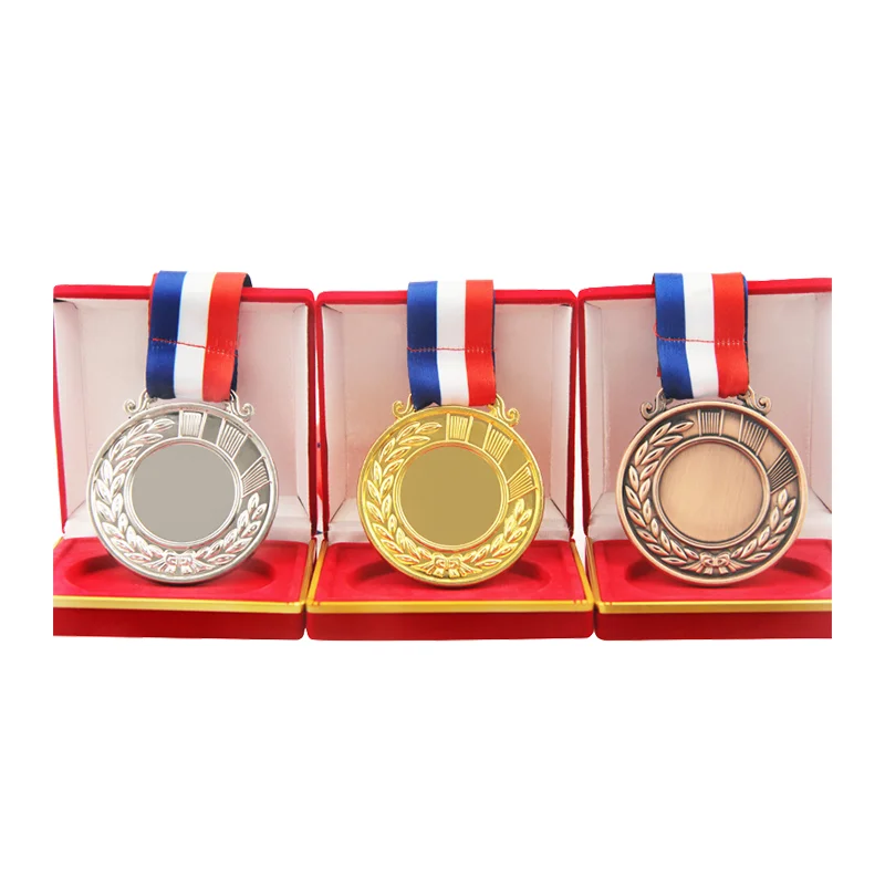 RENHUI плоская необработанные гравированные академические сублимационные металлические изделия пустые медали и трофеи на заказ почетные