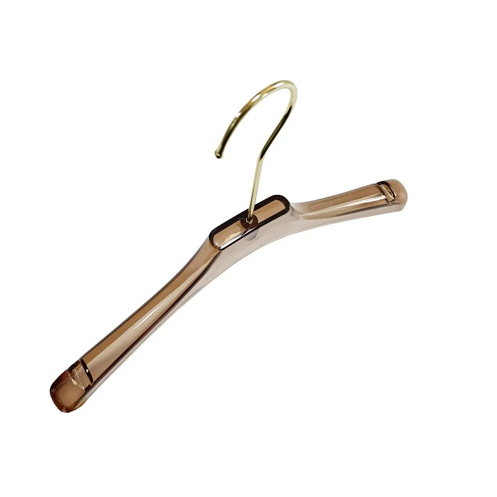 Economy tea brown plastic Plexi glass HANGERS transparent Perspex hanger