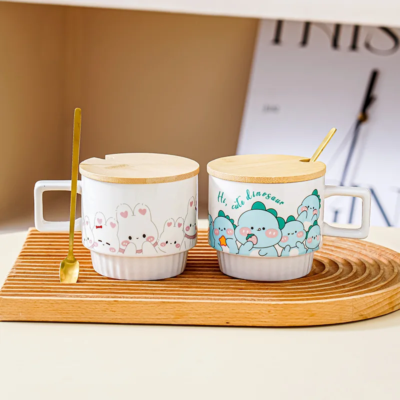 New Nordic Vintage Design Ceramic Mug Set Eco-Friendly Simple Couple Pair with Embossed Pattern for Coffee and Drinkware