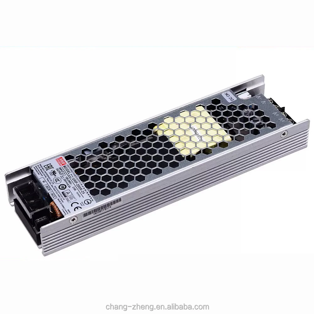 MEANWELL UHP-200R-24 200w 3.3v 4.2v 5v 15v 24v 36v 48v 55v Ultra Thin Slim Power Supply with PFC for LED Display Application