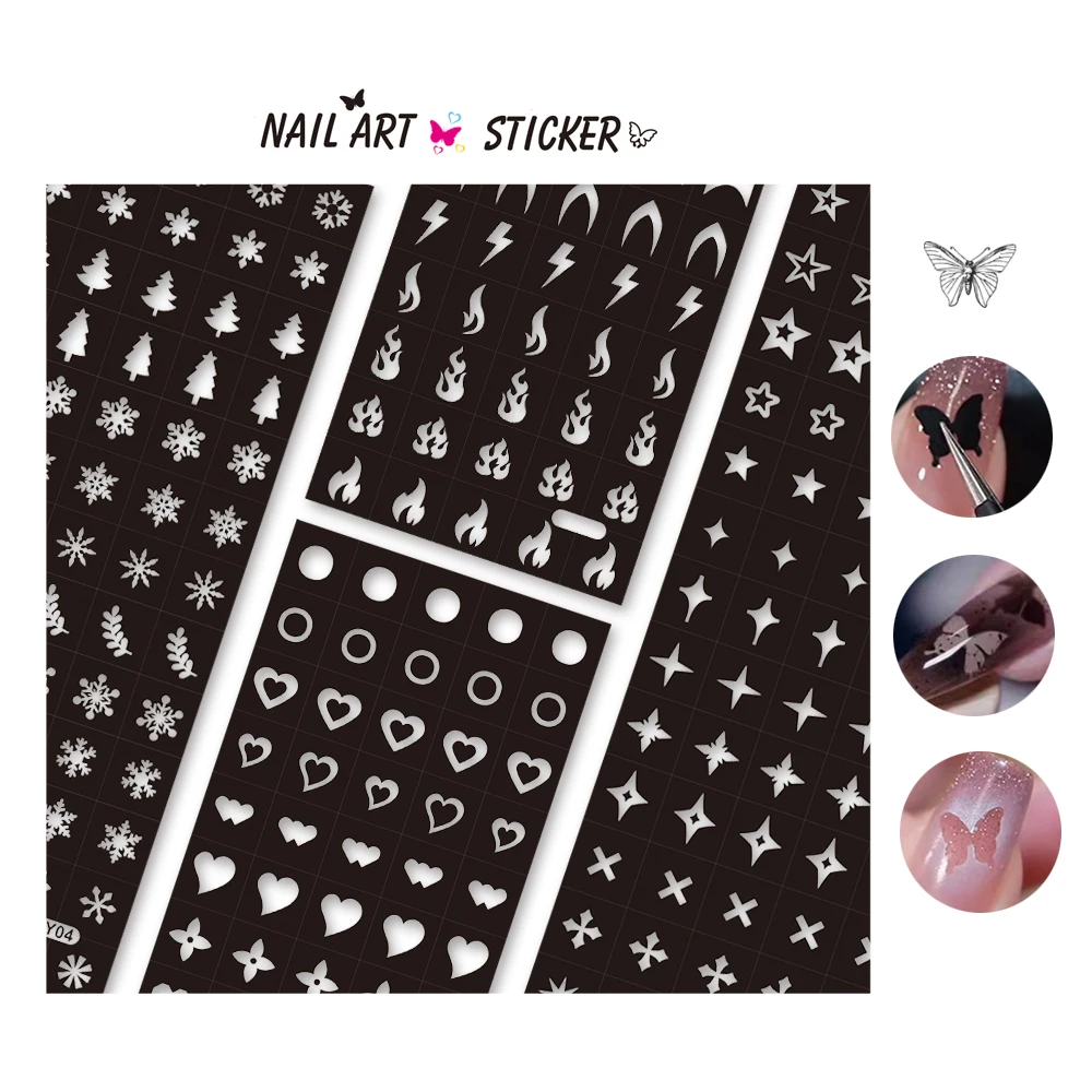 2D Plastic Hollow Manicure Nail Art Decals & Accents Decorative Manicure Sticker