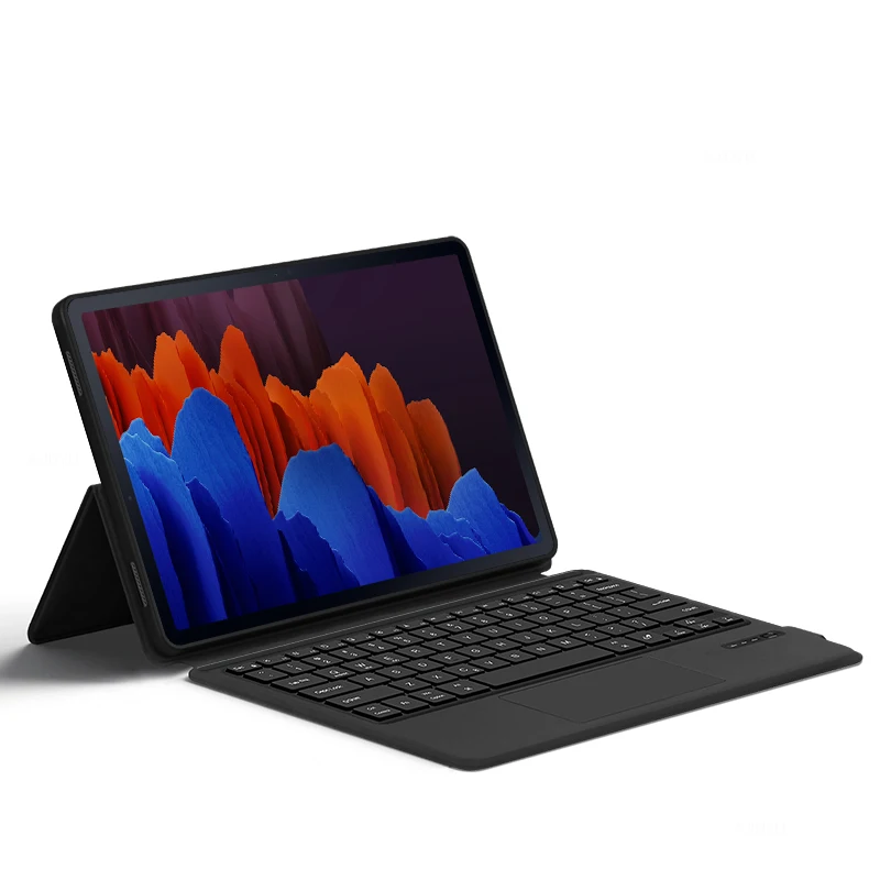 12.4 Inches Stylus Pen Adsorption Charging Waterproof Tablet Keyboard Cover Cases for Samsung Galaxy Tab S7+ 12.4 High Quality
