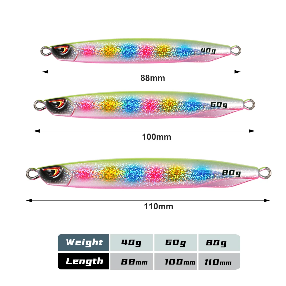 Jiggingpro Drag Metal SS jig  40g 60g  Duo Drag Metal Cast Jig Long Casting Shore Jigging Lure Saltwater Fishing bait  Lu