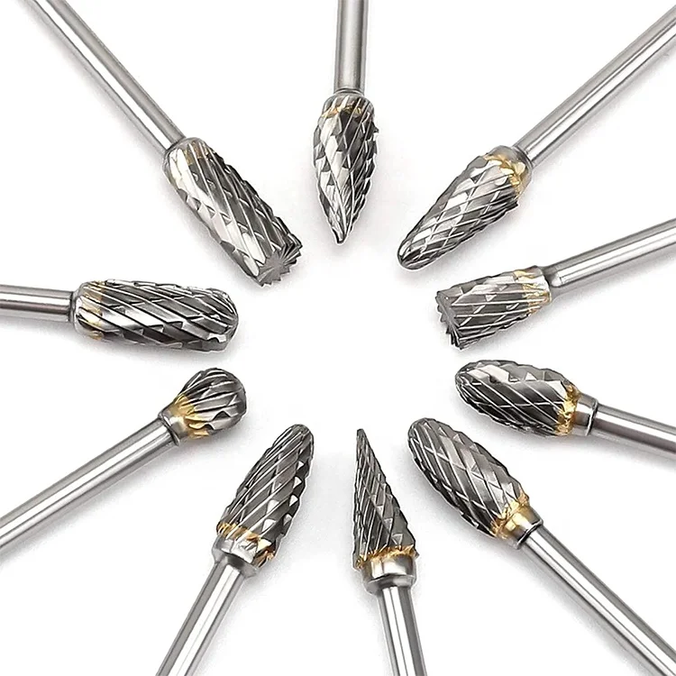 Tungsten Carbide Rotary File Carbide Burrs SC SM AC Solid Carbide Burr Set Grinding Metal Cutters