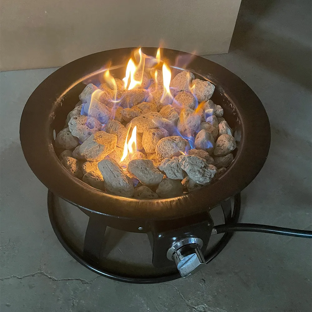 2024 Hot Sale 19 Inch Camping Gas Patio Firepit Black Heavy Duty Fire Bowl