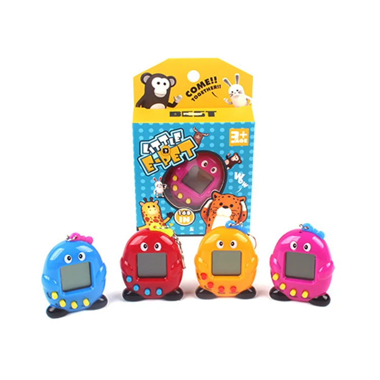 Mini  Game Toys Handheld Pet Game Machine Multicolor Digital Virtual  Pet  Game Machine with Keychain Cloth Rope