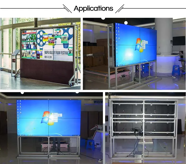 
55inch floor stand DID LCD splicing Video Wall for advertising display indoor seamless tv video wall with cabinet 