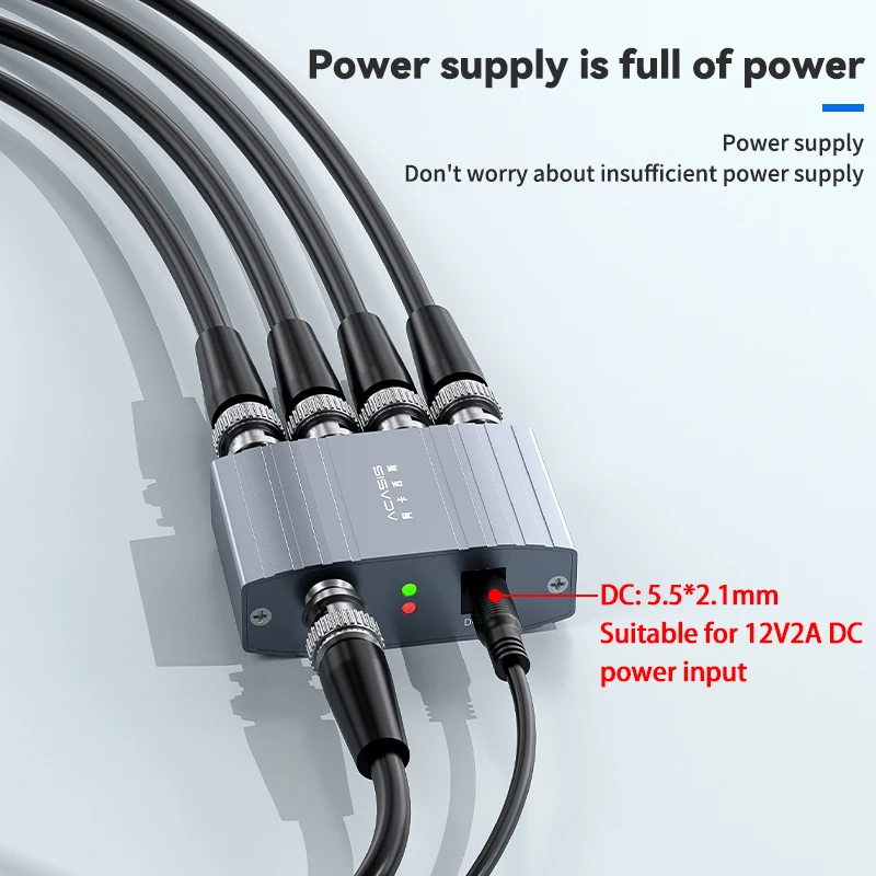 ACASIS New Design SDI to 4CH SDI-Adapter BNC Adapter 1080P DAC Converter SDI 4k Video capture Card for HD TV Monitors