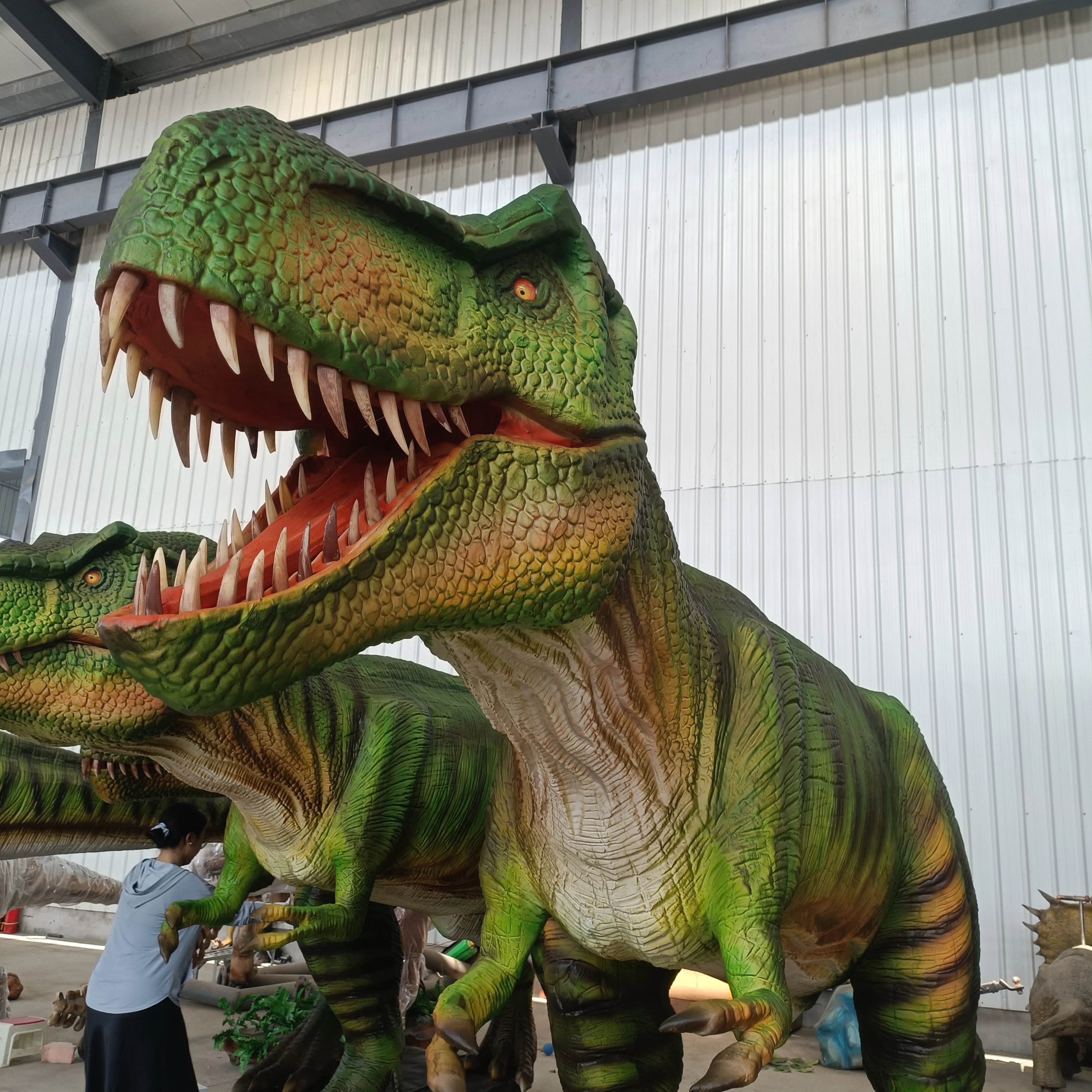 Hot Sale 3D Customized Simulation Animatronic Tyrannosuarus with Sound for Halloween