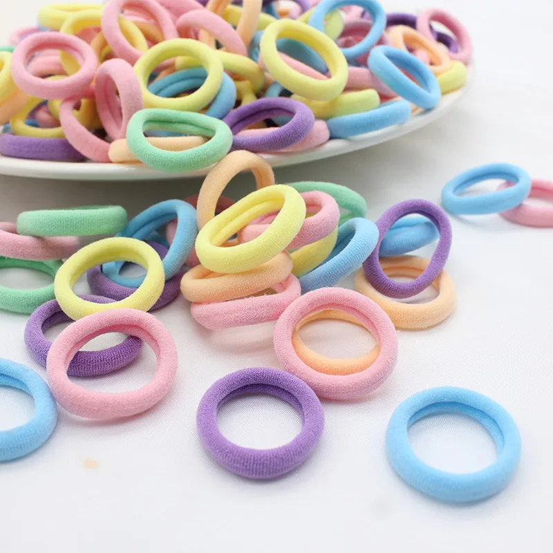 Rubber Bands Elastic Hair Bands Headband Candy Color Hair Accessories 3cm 50pcs /bag