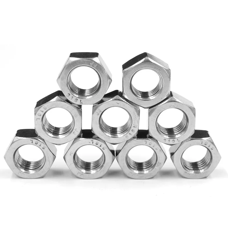Factory Direct Supply Hexagon Nut Fasteners Customized Stainless Steel Nut Hex Nut