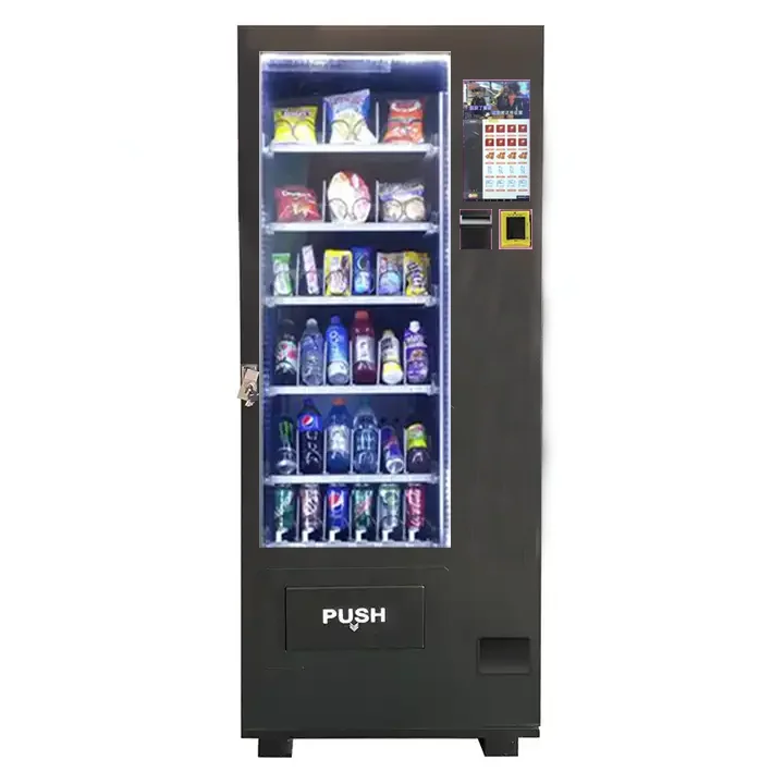 European 21.5inch popular small vending machine smart snacks and drinks combo/mini /beauty vending machine touch screen