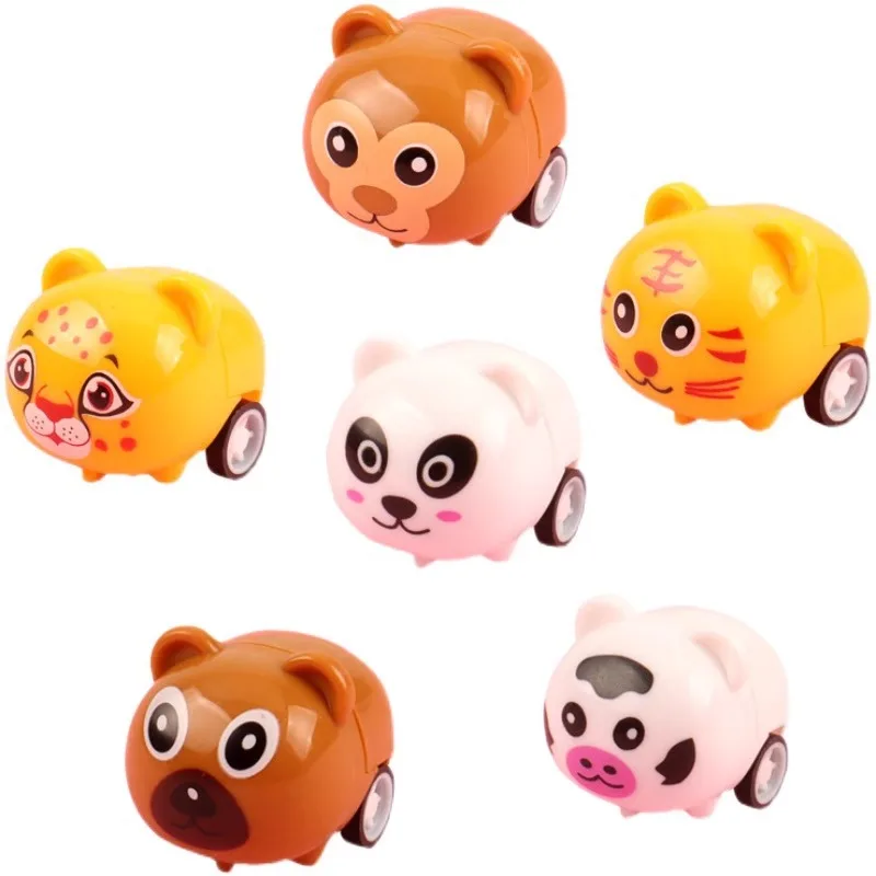 Baby kids creative mini plastic car toy car set cute children color transparent pull-back car model game toy kindergarten gift