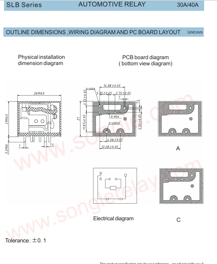 SLB-12VDC-SL-C SLB-24VDC-SL-A SLB-36VDC-SL-C SLB-36VDC-SL-A SONGLE автомобильное реле новое оригинальное в наличии