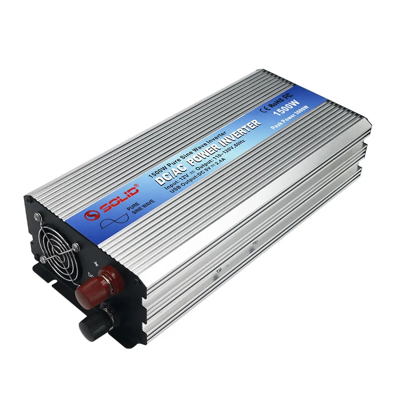 Single Phase Pure Sine Wave Power Inversor 1500 Watts DC 12 24 Volt To AC 110 220 Volt 1500VA 1500W Inverter