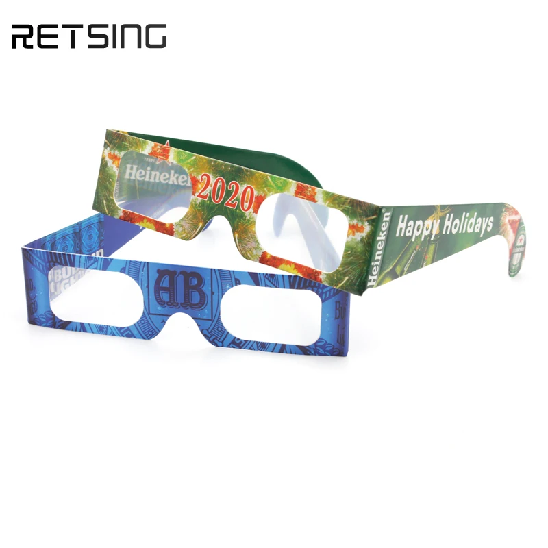 Personalized 3d glasses paper fireworks for funny party firework diffraction glasses effect