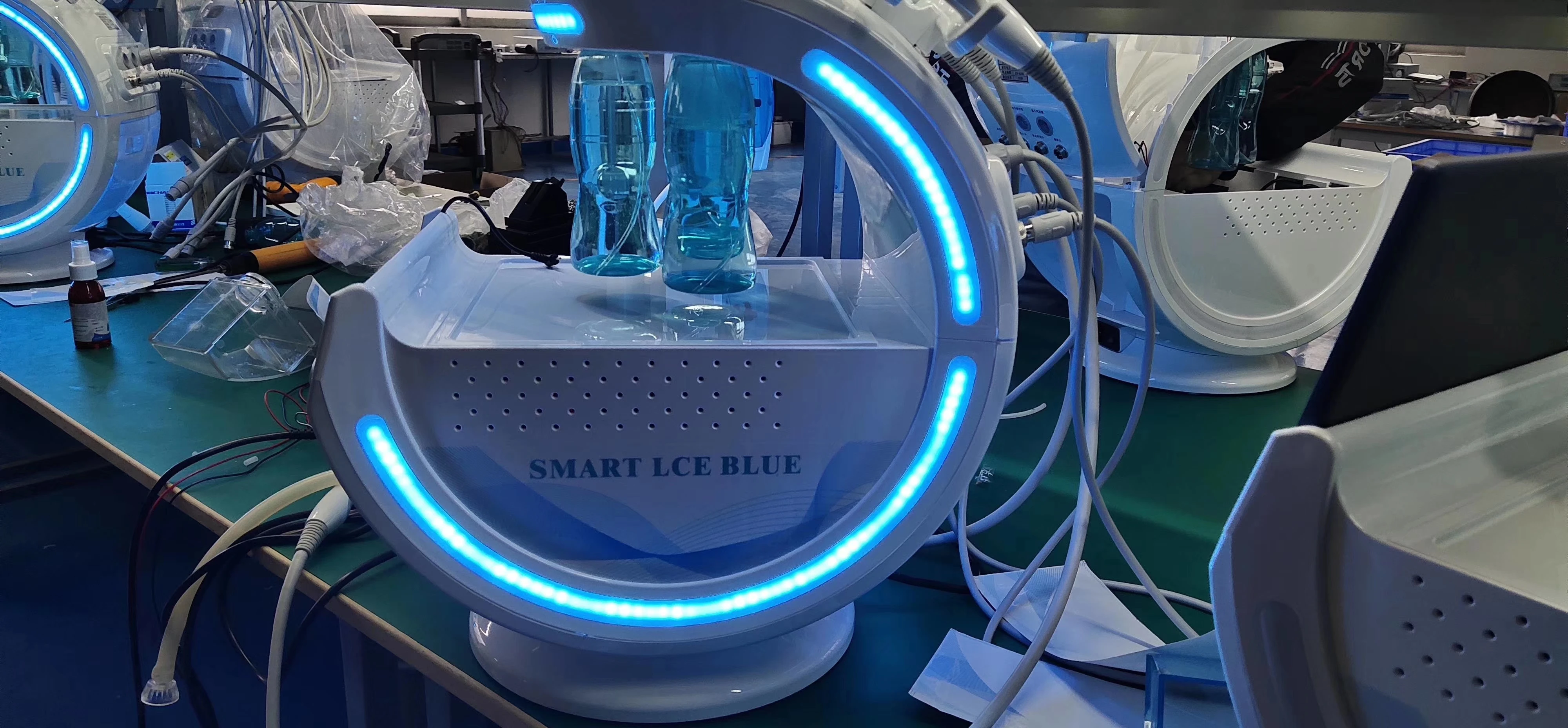 Популярная 7 функций водяная дермабразия smart ice blue с анализатором кожи beauty machine