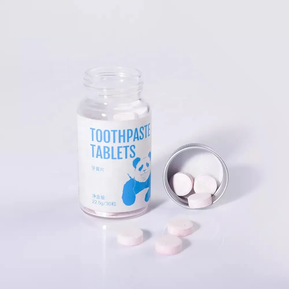 Eco Private Label Bottling Mint Teeth Whitening Toothpaste Tablets