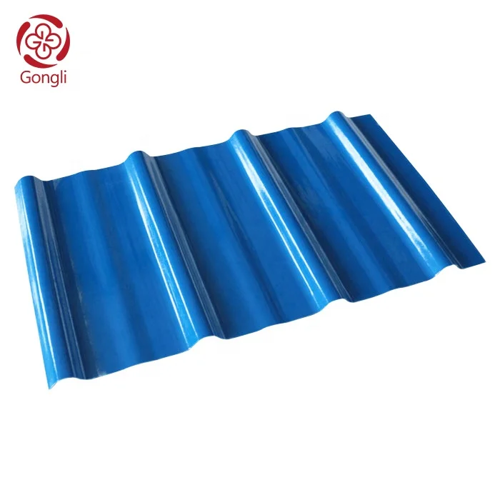 Кровельные листы, черепица, обычная черепица, Обычный лист, прозрачный гофрированный пластик FRP, рулонный, с защитой от УФ-лучей, Gongli -FRP1