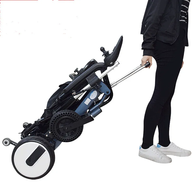 CE approve Elder And Disable Easy Operation Motor Steel Material Foldable Electronic Wheelchair