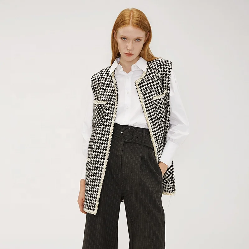 Верхняя одежда, шерстяная формальная кружевная жилетка, модная трендовая куртка, оптовая продажа, деловые профессиональные офисные костюмы для женщин