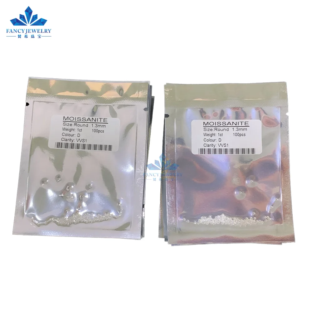 Wholesale top quality DEF moissanite round diamond brilliant cut Loose Moissanite Diamond For jewelry